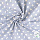 CRETONNE DE COTON POIS BLEU CLAIR - My Little Coupon