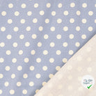 CRETONNE DE COTON POIS BLEU CLAIR - My Little Coupon