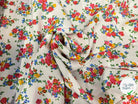CRÊPE VISCOSE IMPRIMÉE BLANC JARDIN SECRET - My Little Coupon