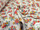 CRÊPE VISCOSE IMPRIMÉE BLANC JARDIN SECRET - My Little Coupon