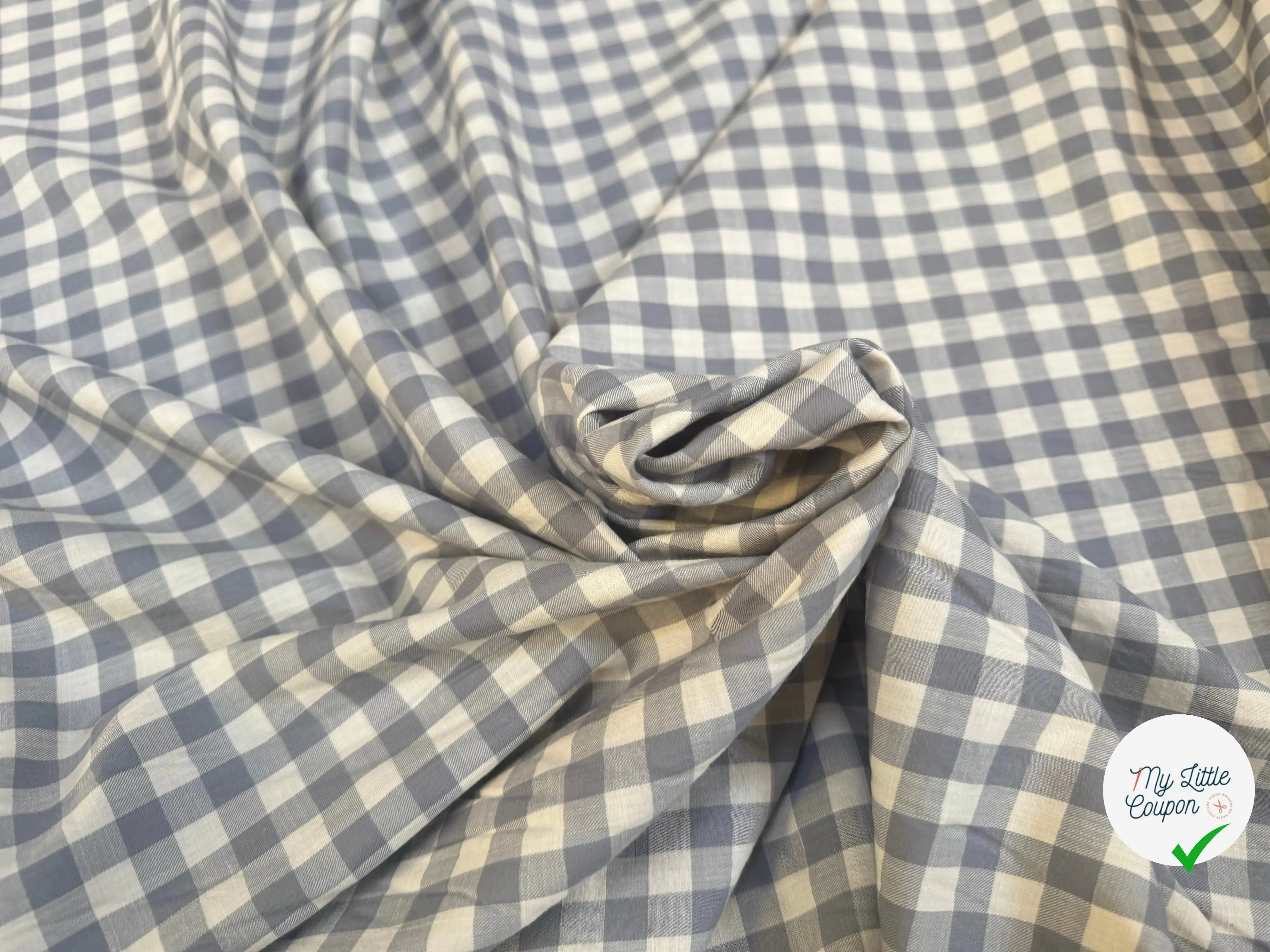 TISSU CHEMISE TRAPPEUR DAMIER DUVETEUX - My Little Coupon