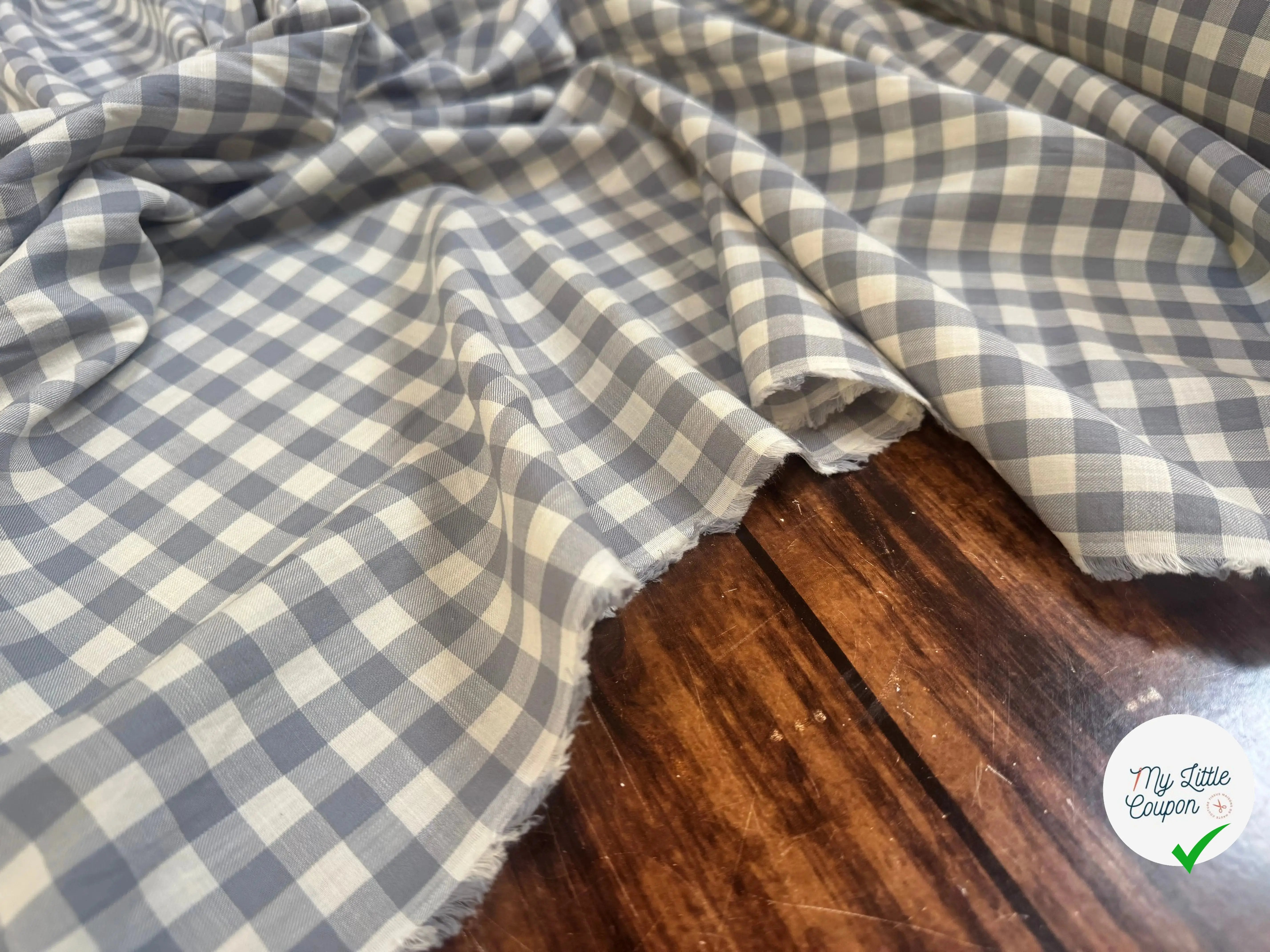 TISSU CHEMISE TRAPPEUR DAMIER DUVETEUX - My Little Coupon