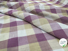BATISTE DE COTON TISSÉ TEINT À CARREAUX VIOLET - My Little Coupon