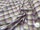 BATISTE DE COTON TISSÉ TEINT À CARREAUX VIOLET - My Little Coupon