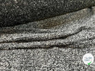 BOUCLETTE TRICOT NOIR CHINÉ BLANC - My Little Coupon - tissu - coudre