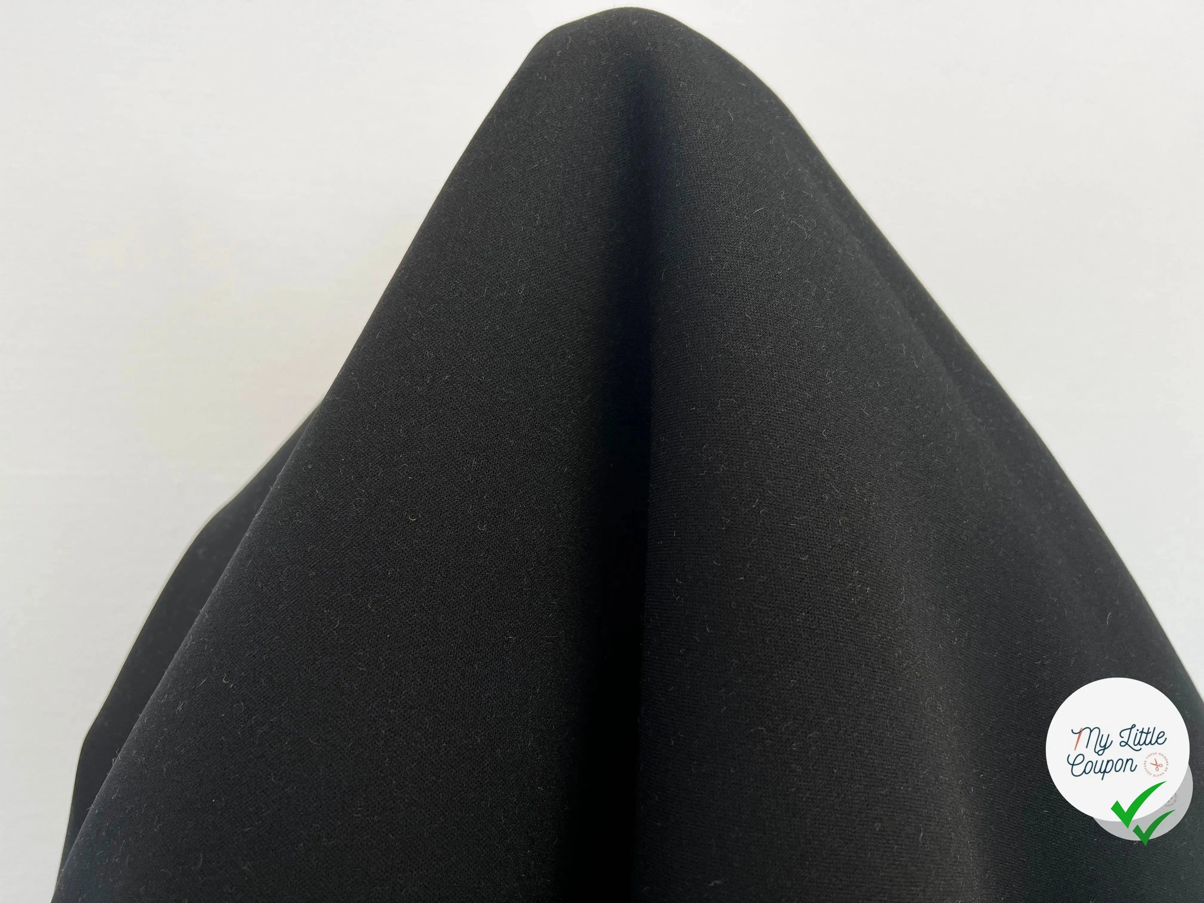 CABAN CONTERCOLLÉ MOUSSE NOIRE CAMEL - My Little Coupon - tissu - coudre