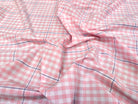 COTON CHEMISE VICHY ROSE CARREAUX BLEU - My Little Coupon