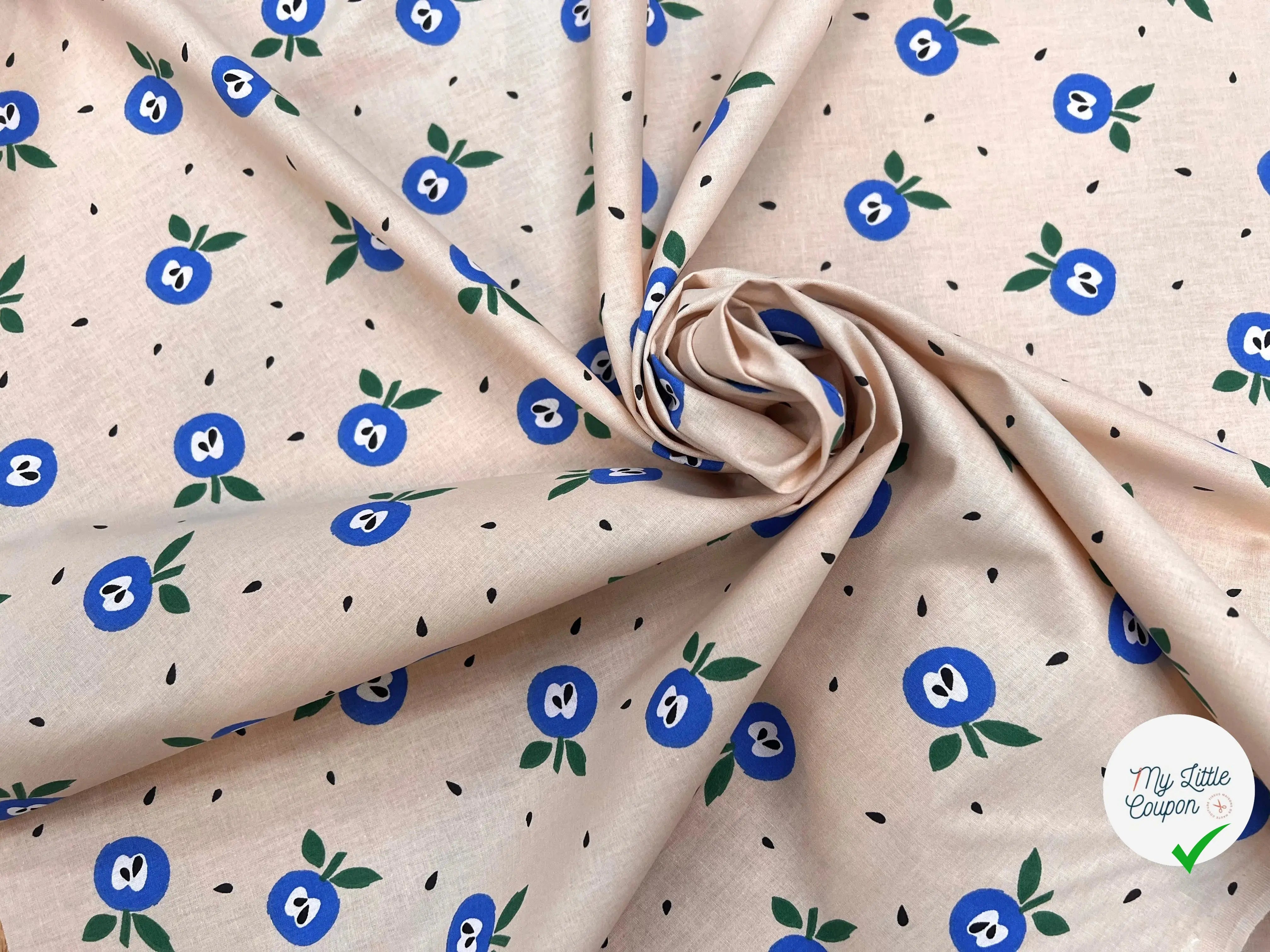 COTON IMPRIMÉ YANICK LIN / BLEU 1B L1 150 - My Little Coupon