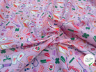 COTON IMRIMÉ KARMASH VIOLET / ROSE 1U L1 150 - My Little Coupon