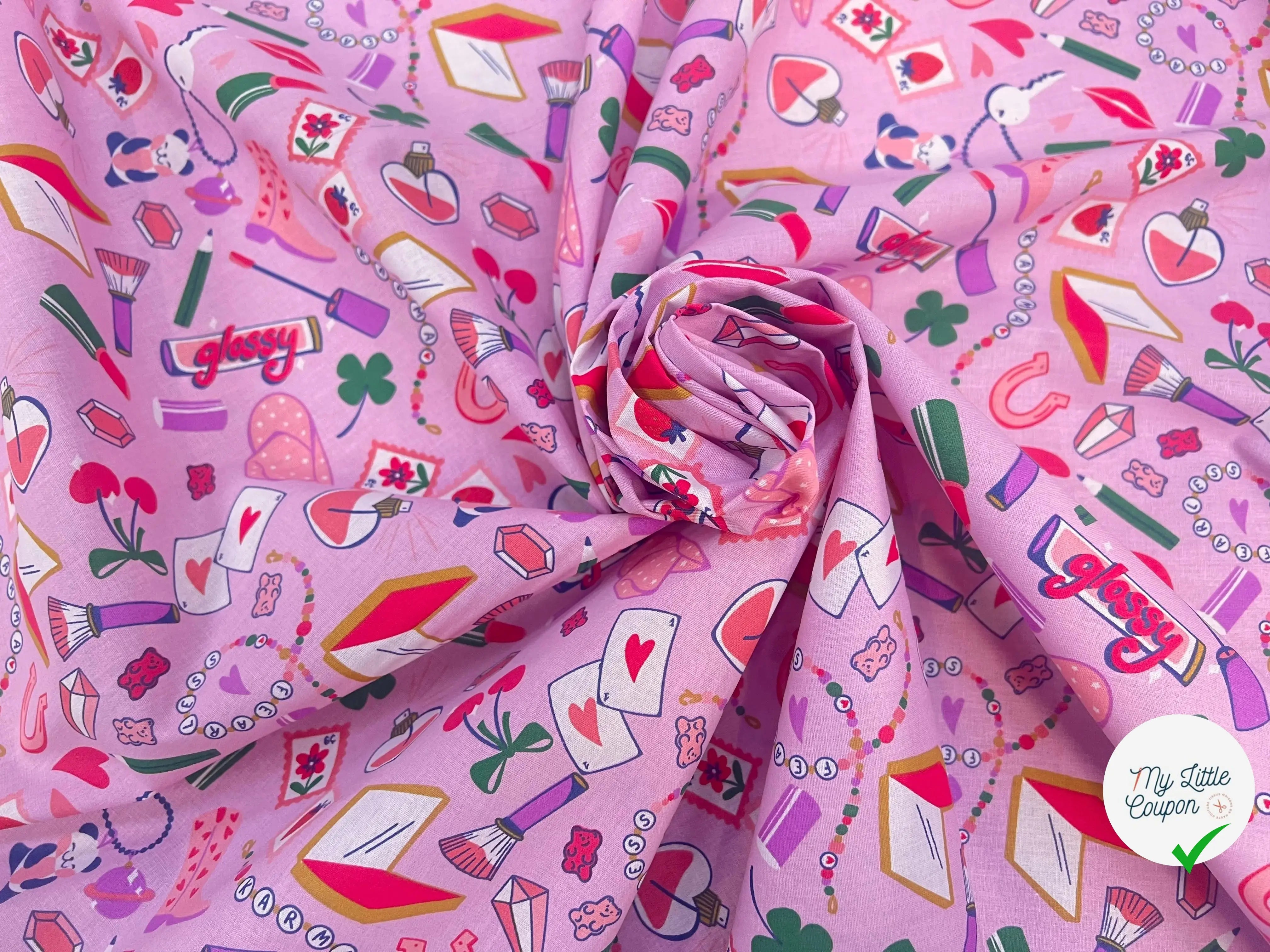 COTON IMRIMÉ KARMASH VIOLET / ROSE 1U L1 150 - My Little Coupon