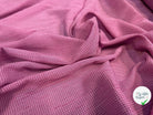 COTON LEGER LEGERMENT GAUFFRE PETIT CARREAUX ROSE - My Little Coupon