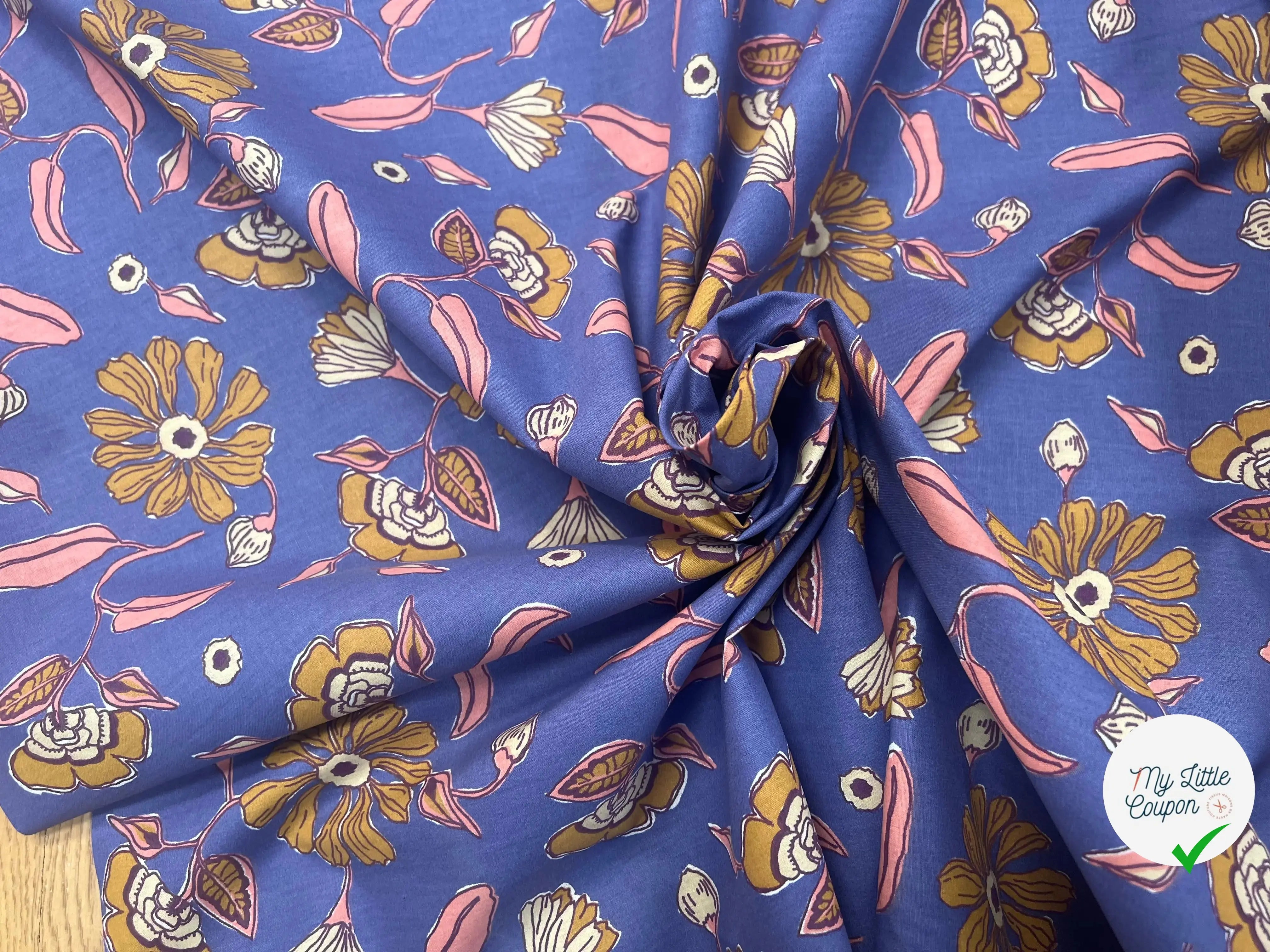 COTON POOJA BLEU / ROSE 1B D3 150 - My Little Coupon
