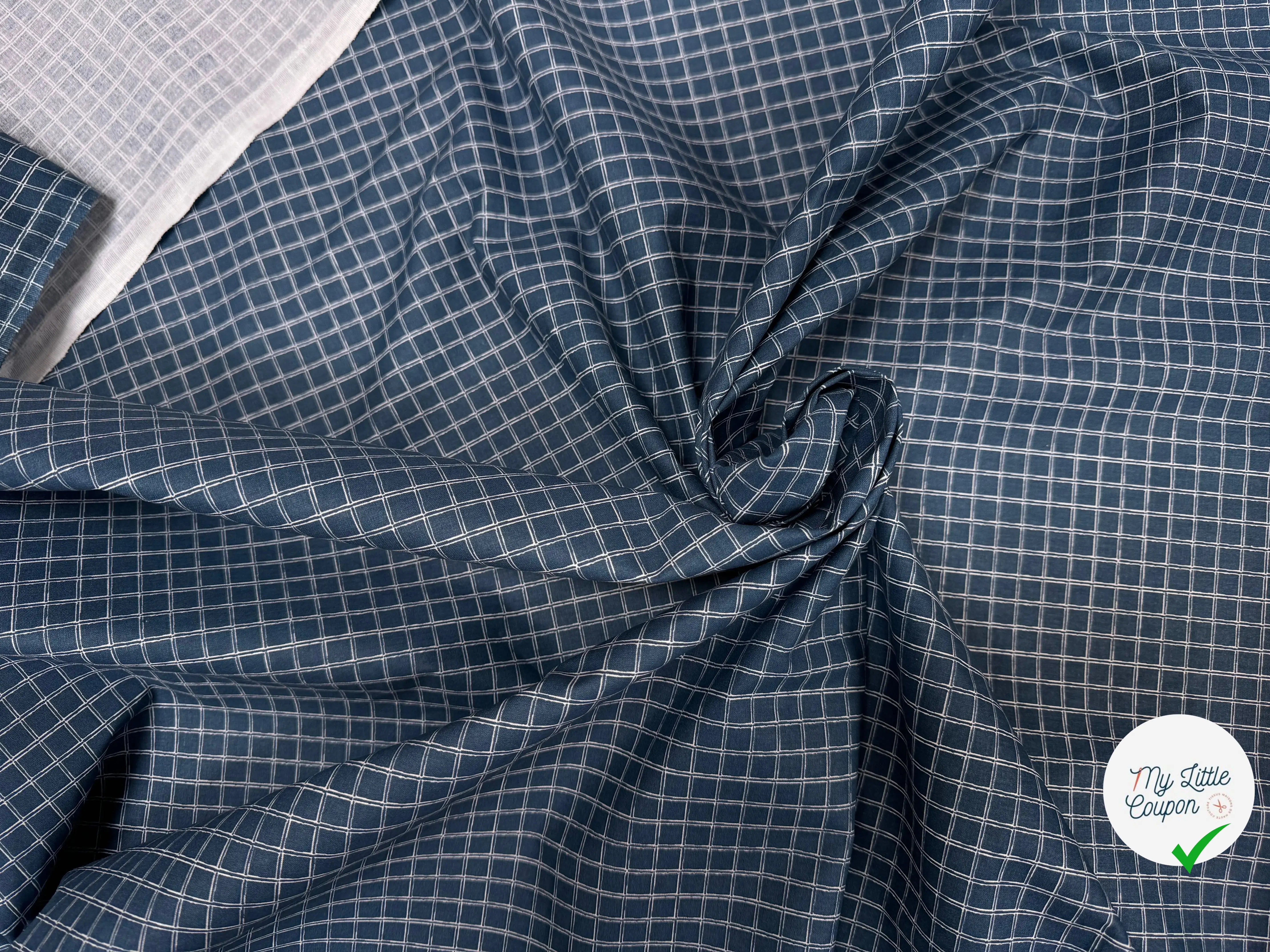 COTONNADE JULES BLEU / BLANC 4B Y25X 150 - My Little Coupon