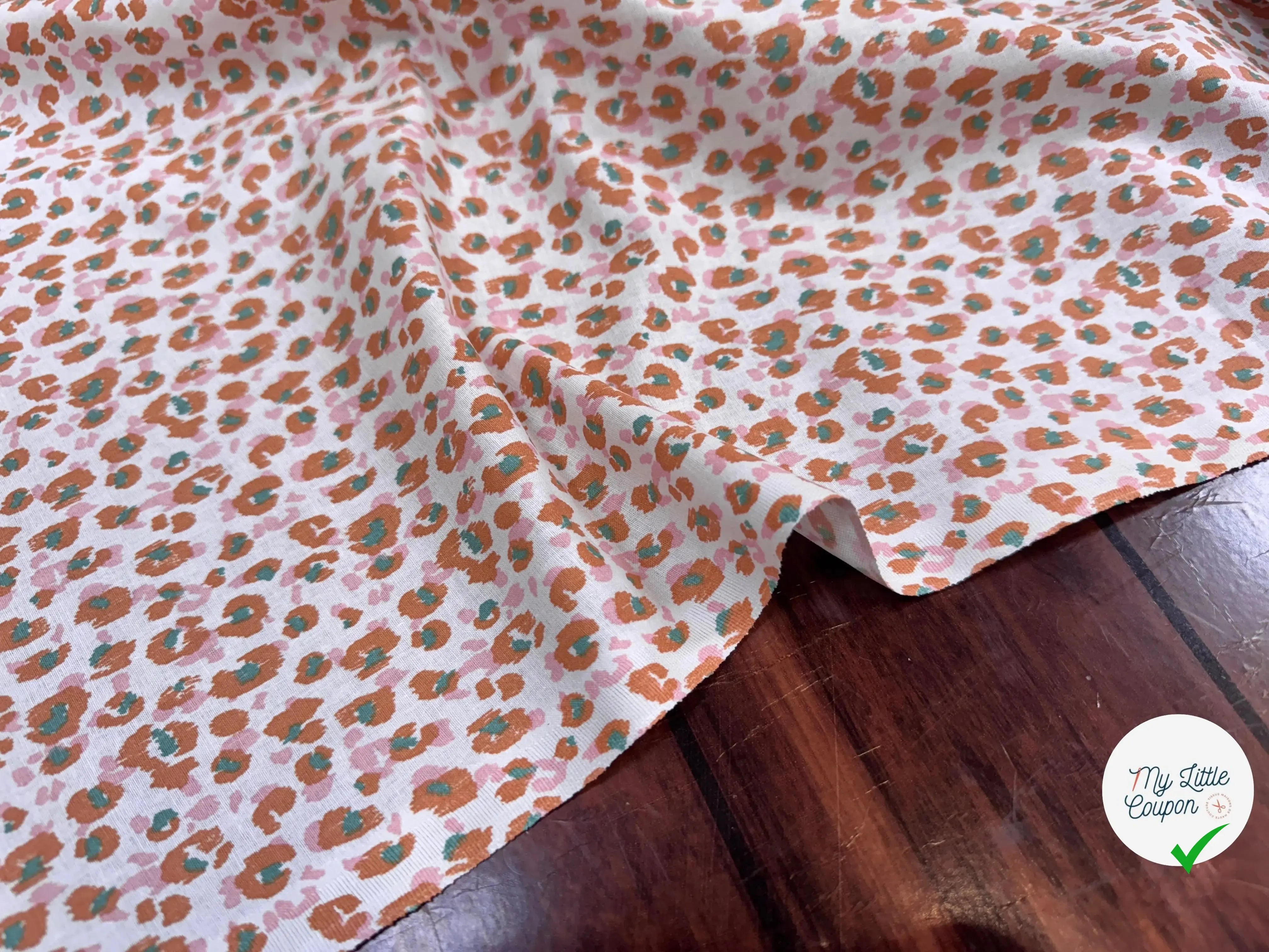 COTONNADE KARLI OCRE/ROSE 3B D12 150 - My Little Coupon