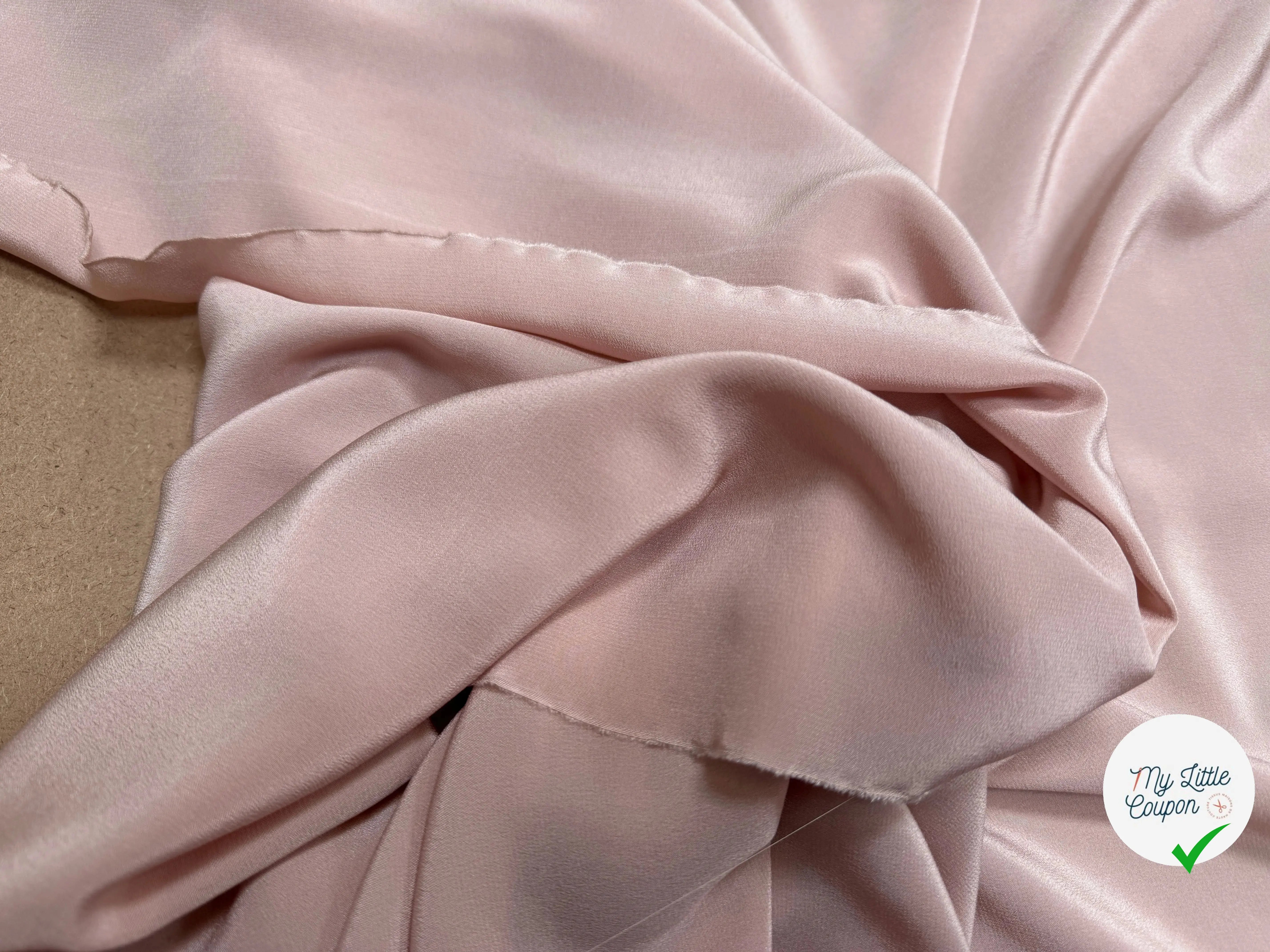 CREPE DE CHINE 100% SOIE ROSE CHAIR - My Little Coupon