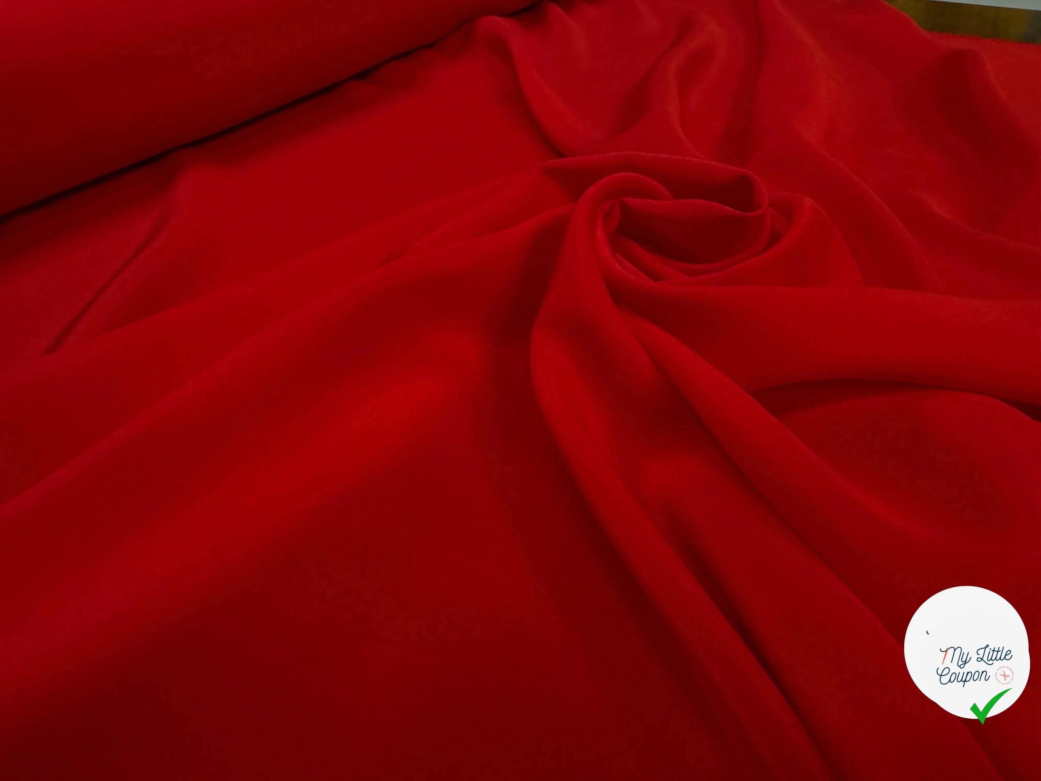 CREPE DE CHINE 100% SOIE, Rising Red - My Little Coupon