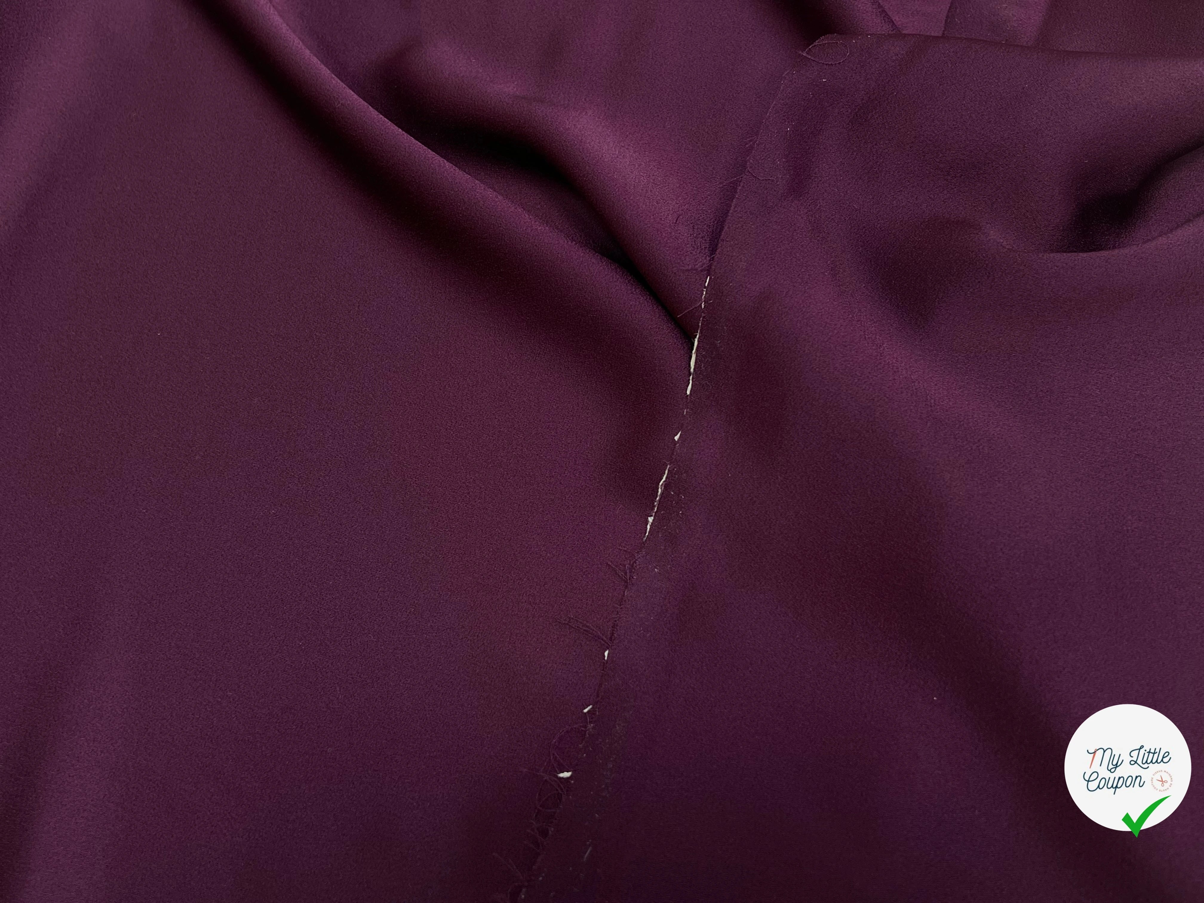 (Chute) CREPE ENVERS SATIN ACETATE VISCOSE TOMBÉ CHIC PURPLE RAIN 27% VISCOSE - My Little Coupon