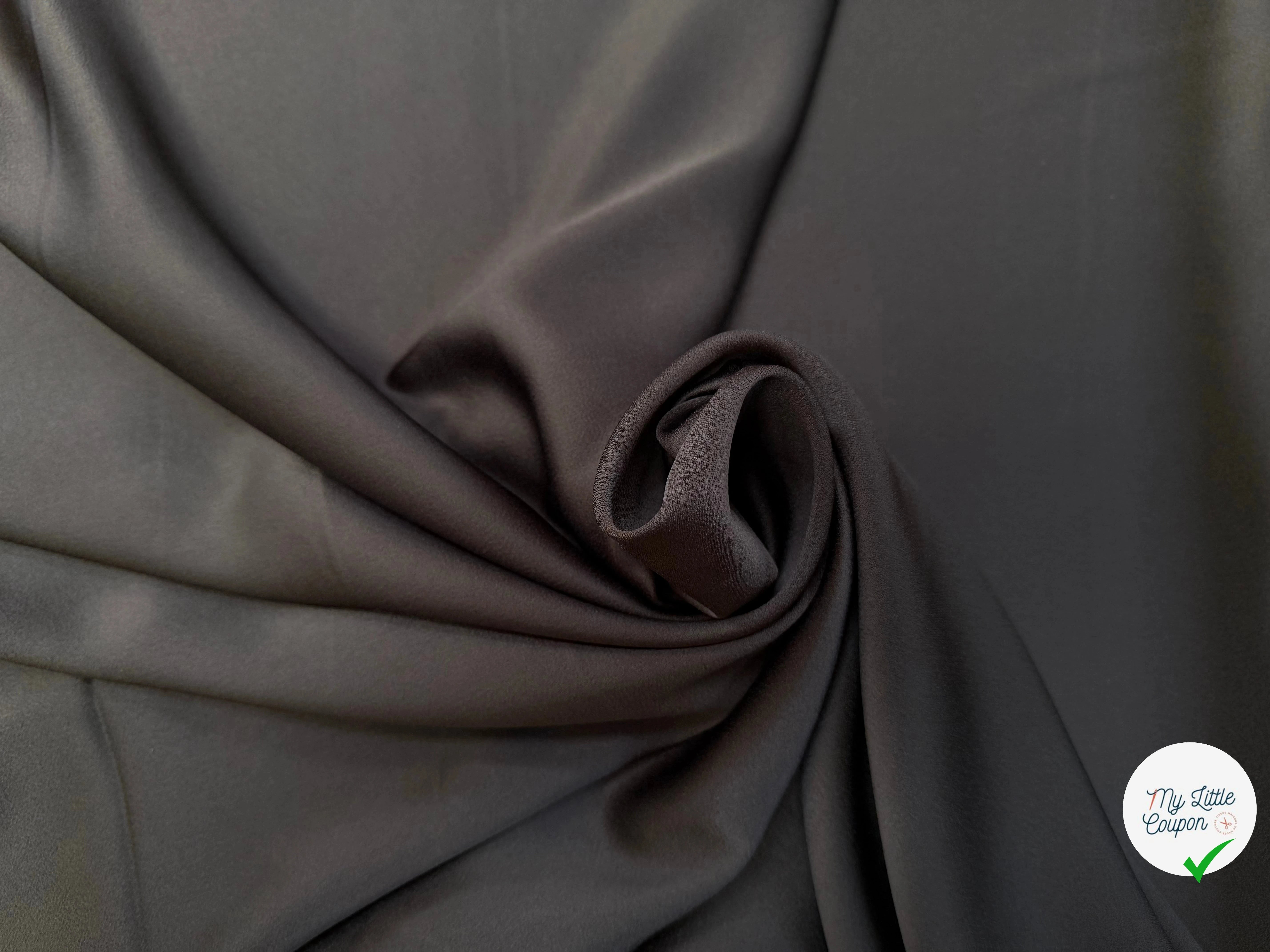 CCREPE ENVERS SATIN VISCOSE ET ACETATE MAT CAFE - My Little Coupon