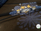 (Chute) CRÈPE FLUIDE FOND NOIR IMPRIMÉ FLEURS POLYESTER - My Little Coupon