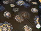 (Chute) CRÈPE FLUIDE FOND NOIR IMPRIMÉ FLEURS POLYESTER - My Little Coupon