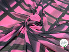 CREPE GEORGETTE QUADRILLÉ ROSE AMOUR TOXIC - My Little Coupon