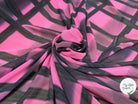 CREPE GEORGETTE QUADRILLÉ ROSE AMOUR TOXIC - My Little Coupon