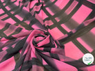 CREPE GEORGETTE QUADRILLÉ ROSE AMOUR TOXIC - My Little Coupon