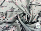 CREPE LEGEREMENT SATINÉ CARRELLI E FOGLIE D'AUTUNNO SAVAGE MSO