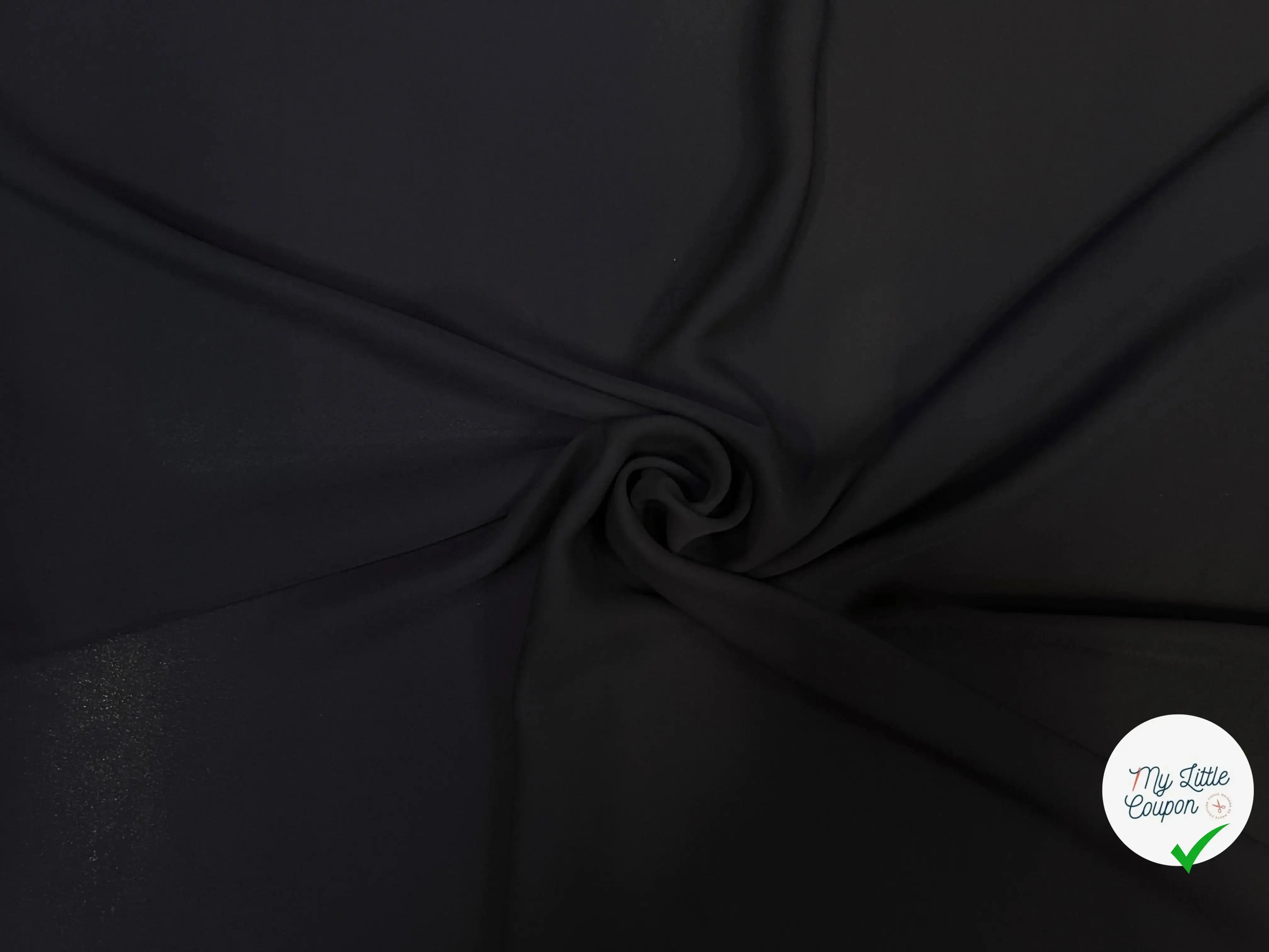 CRÊPE POLYESTER JAPONAIS NOIR - My Little Coupon