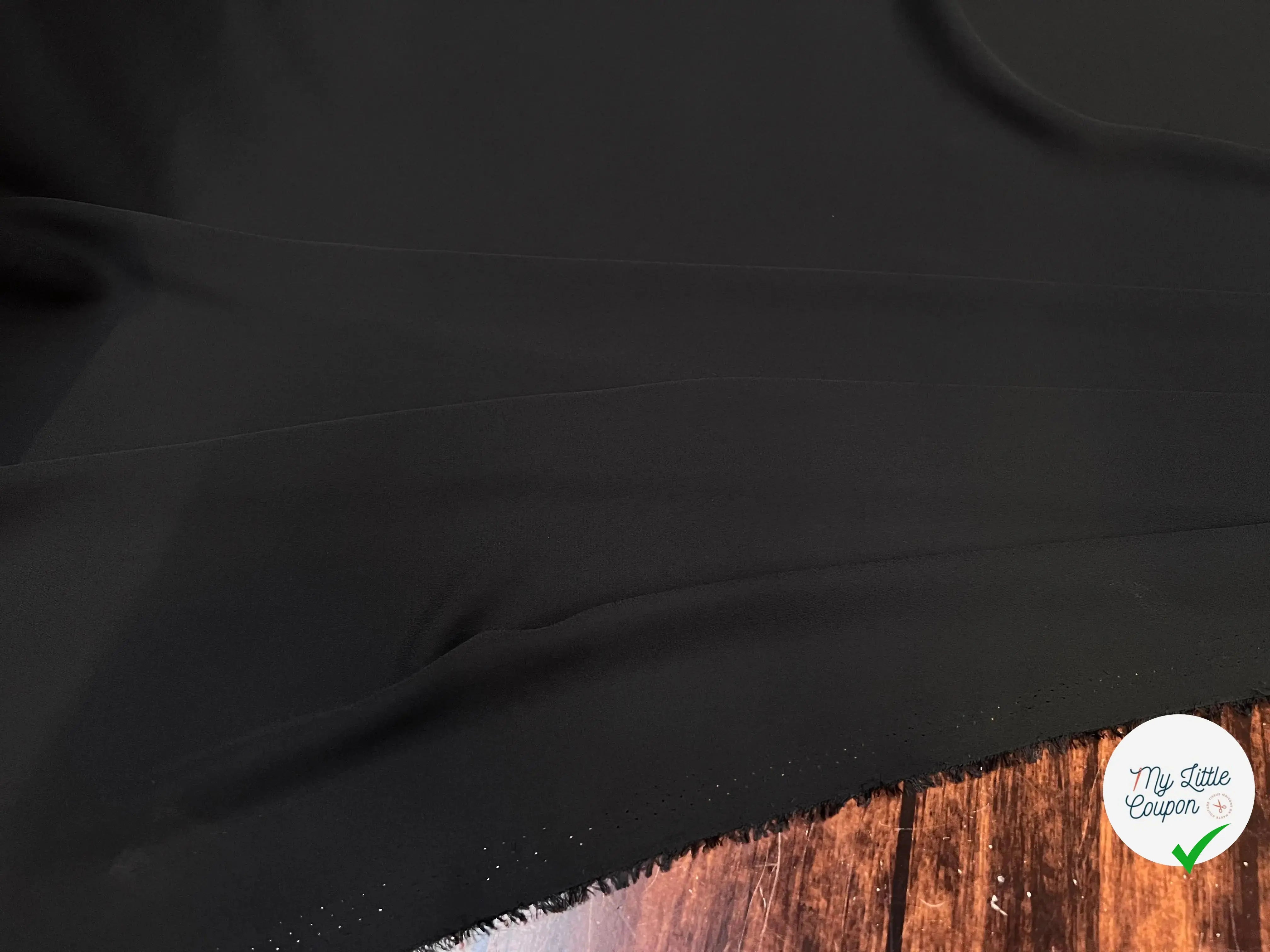 CRÊPE POLYESTER JAPONAIS NOIR - My Little Coupon