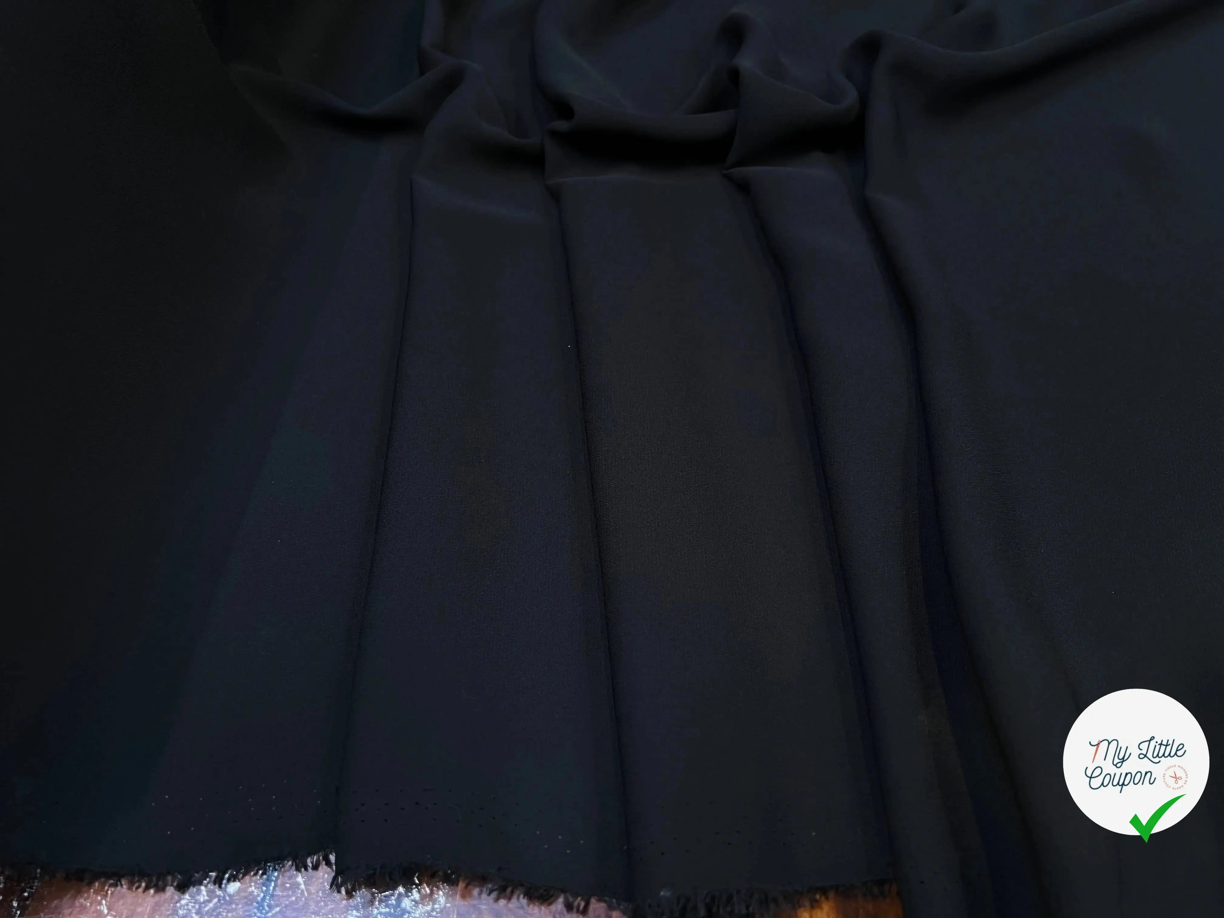 CRÊPE POLYESTER JAPONAIS NOIR - My Little Coupon