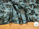 CRÊPE SATINÉ POLYESTER BLEU&VERT - My Little Coupon