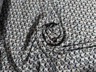 CRÊPE VISCOSE FOND GRIS MOTIFS TRIANGLE MULTICOLORE - My Little Coupon