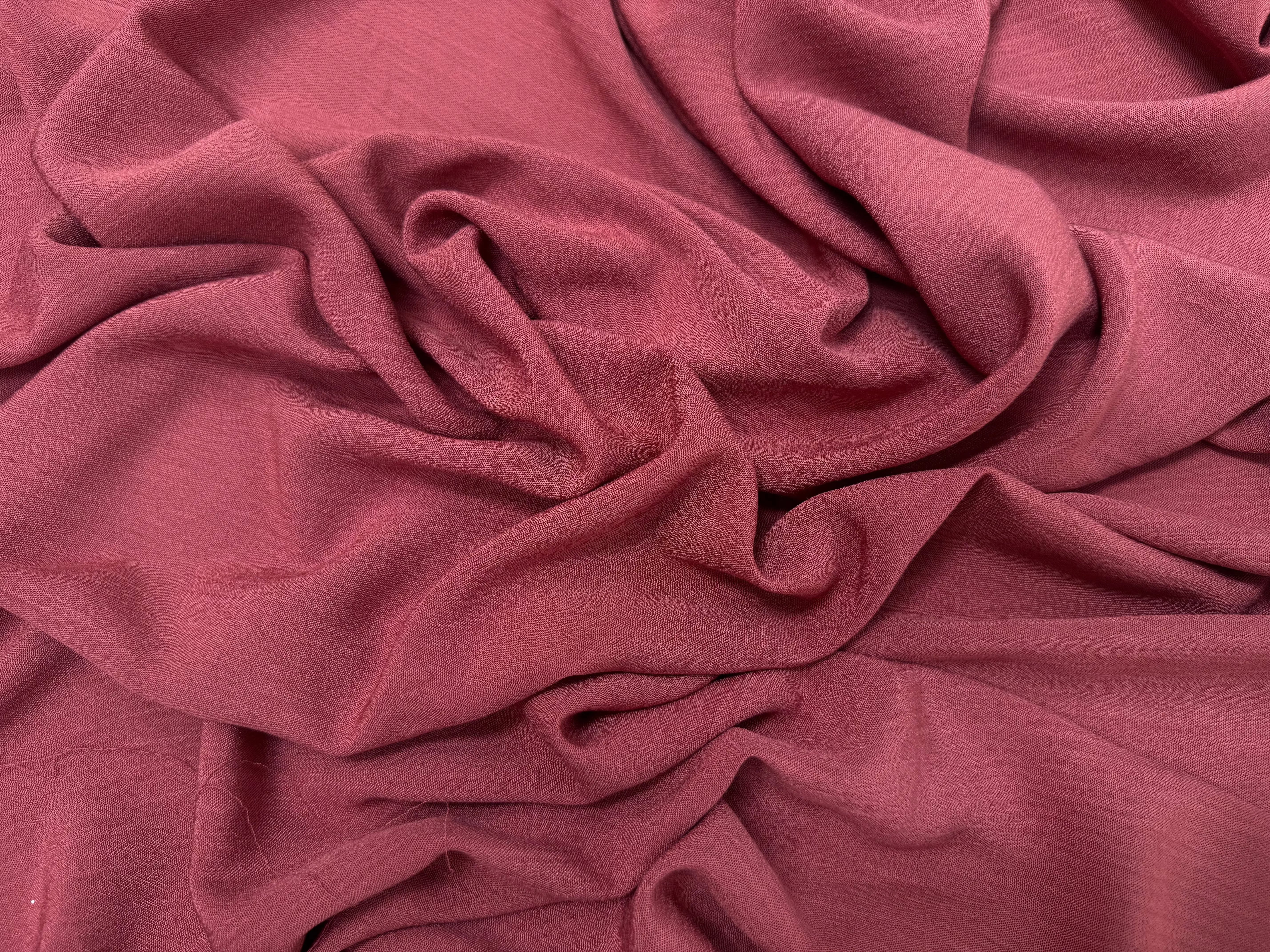 CRÊPE VISCOSE GAUFFRÉ UNI TERRACOTTA - My Little Coupon