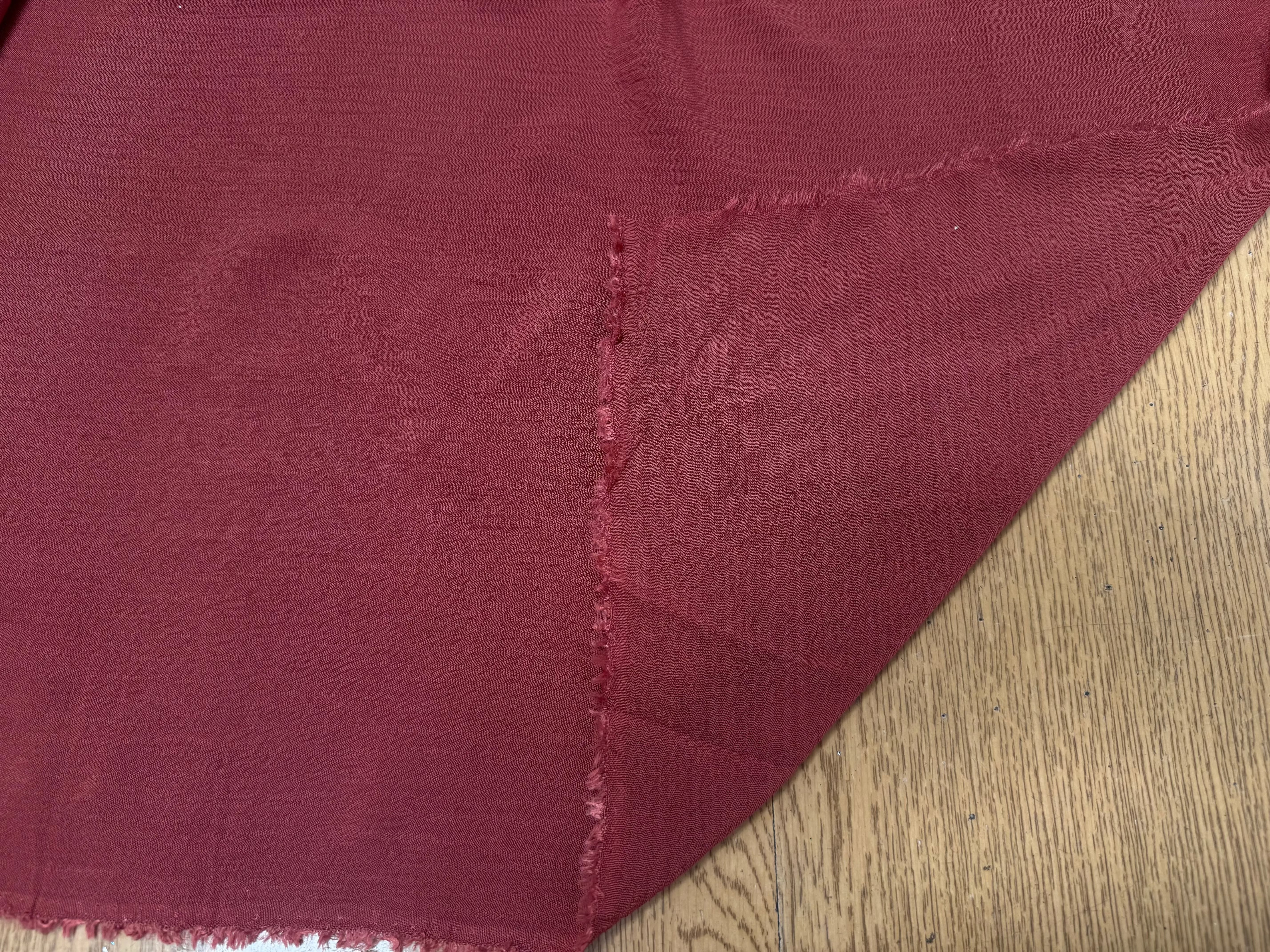 CRÊPE VISCOSE GAUFFRÉ UNI TERRACOTTA - My Little Coupon