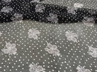 CRÉPON DE SOIE PETIT POIS BLANC FOND NOIR MLC INTERN