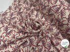 CRÊPON VISCOSE IMPRIMÉ FLORA PROVENZA ROUGE MSO