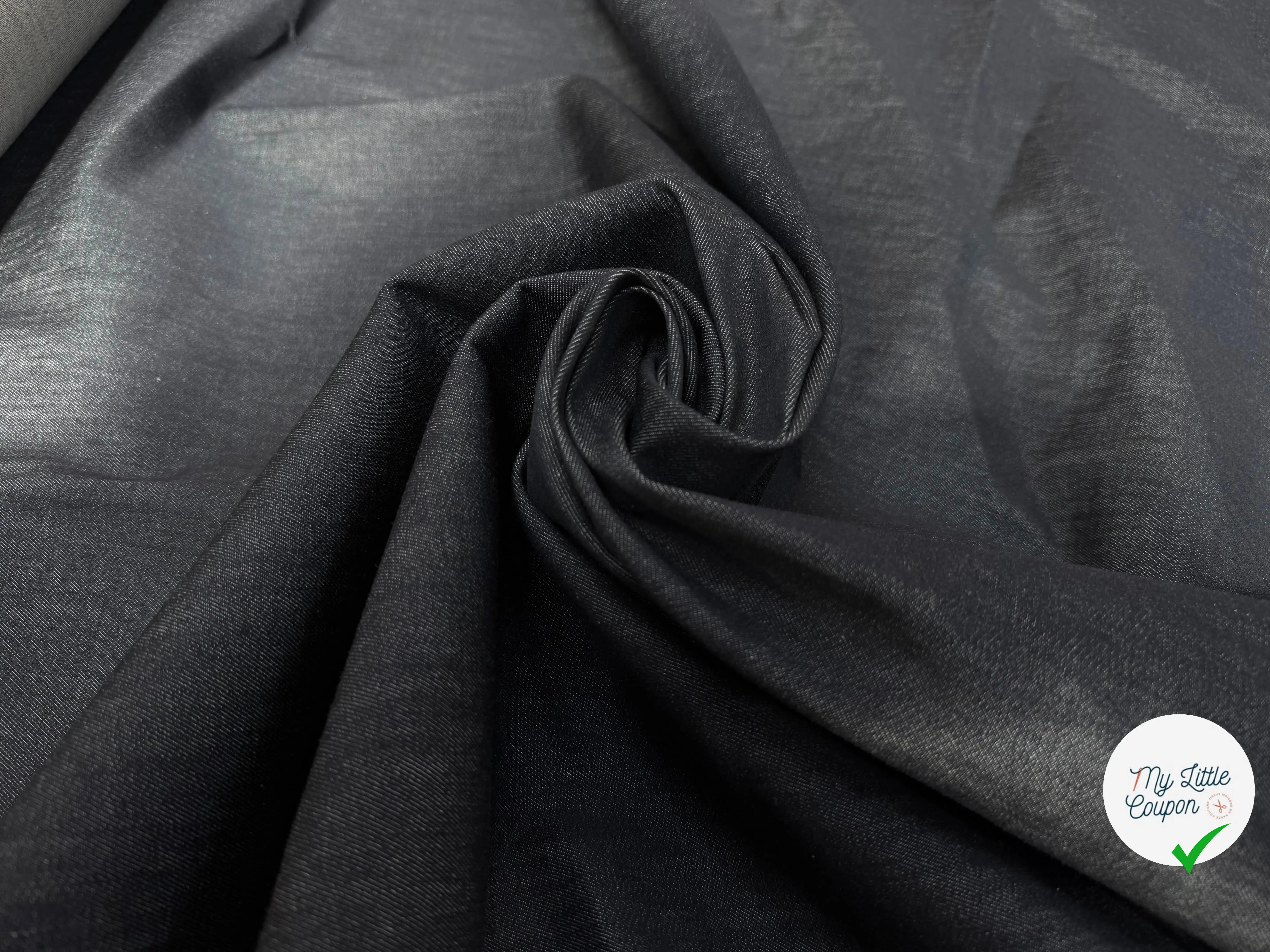 DENIM UNI NOIR STRETCH - My Little Coupon