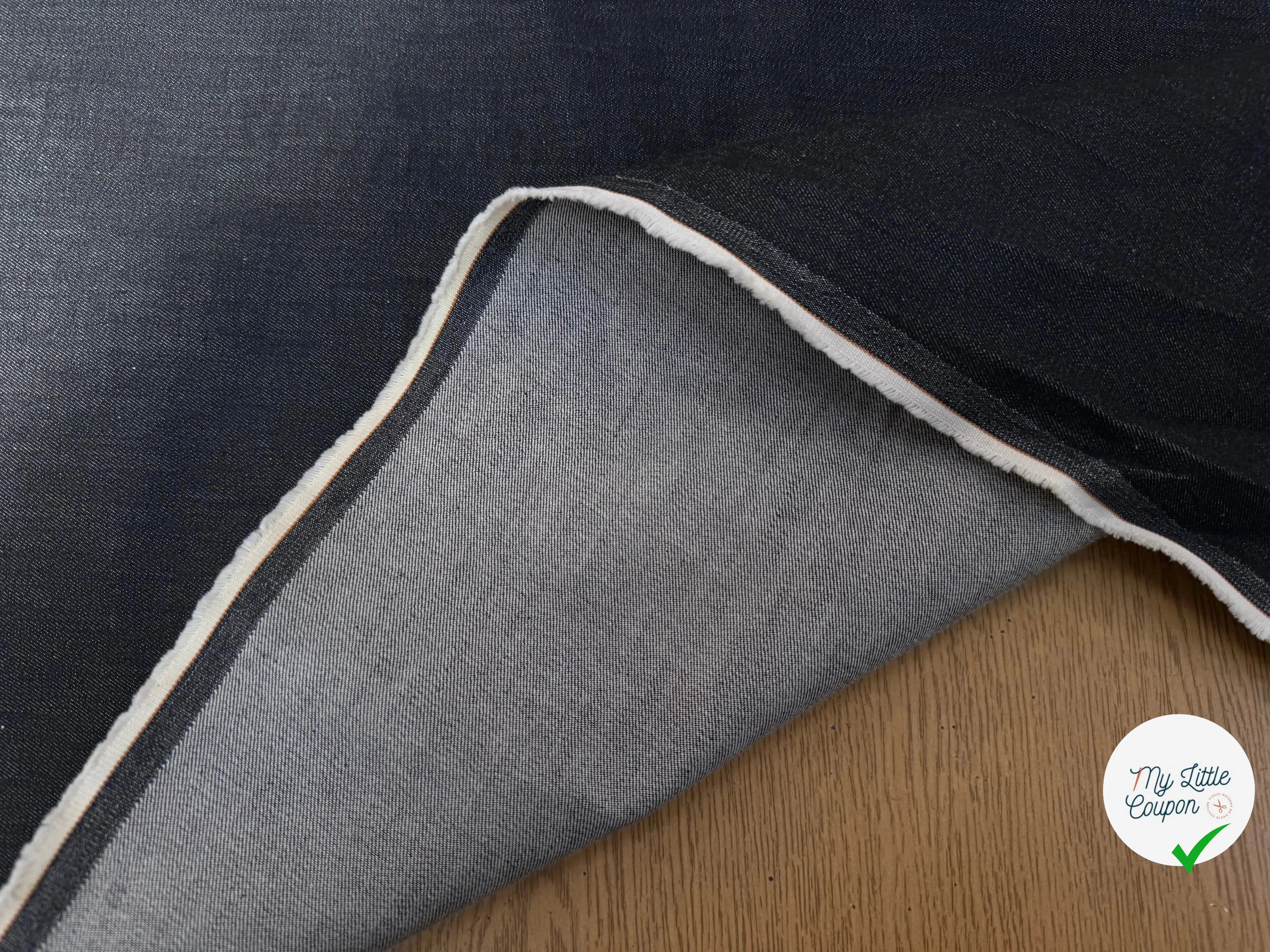 DENIM UNI NOIR STRETCH - My Little Coupon