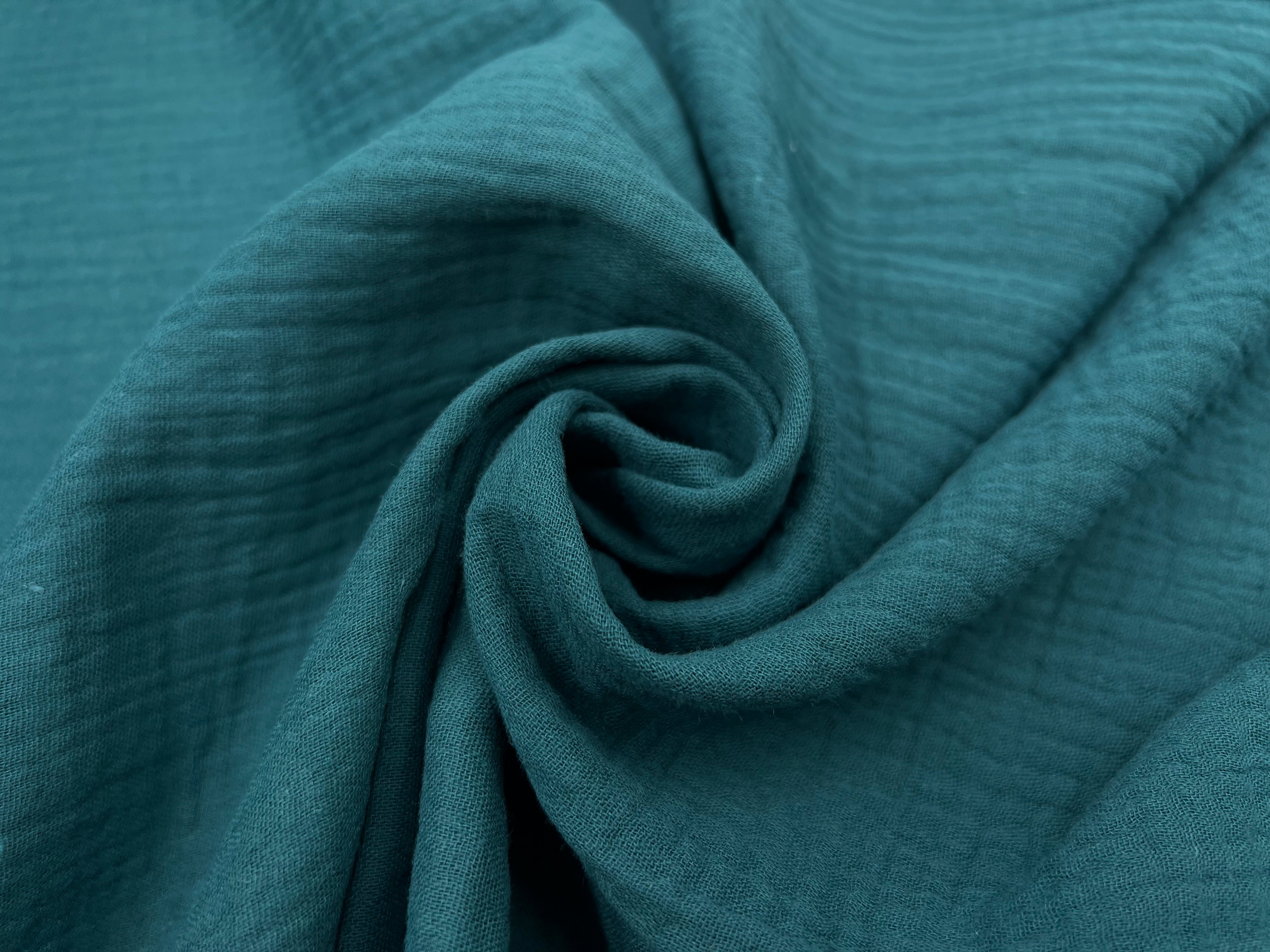 DOUBLE GAZE DE COTON BLUE GREEN UNIE MLC INTERN