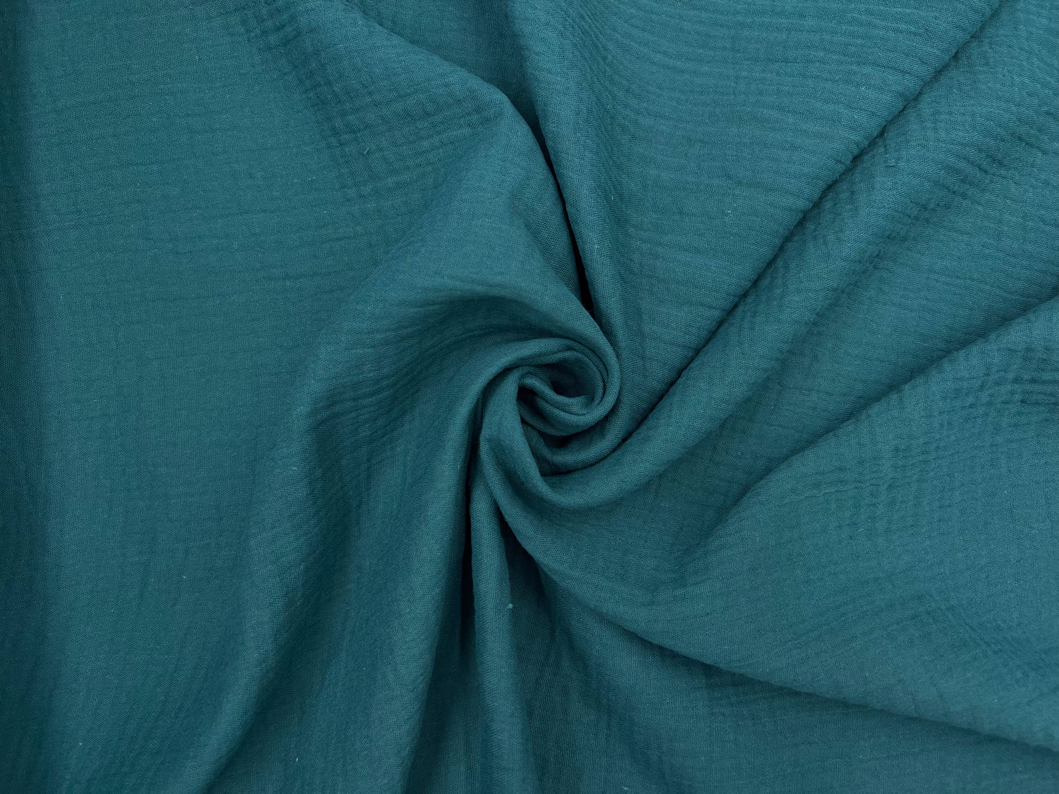 DOUBLE GAZE DE COTON BLUE GREEN UNIE MLC INTERN