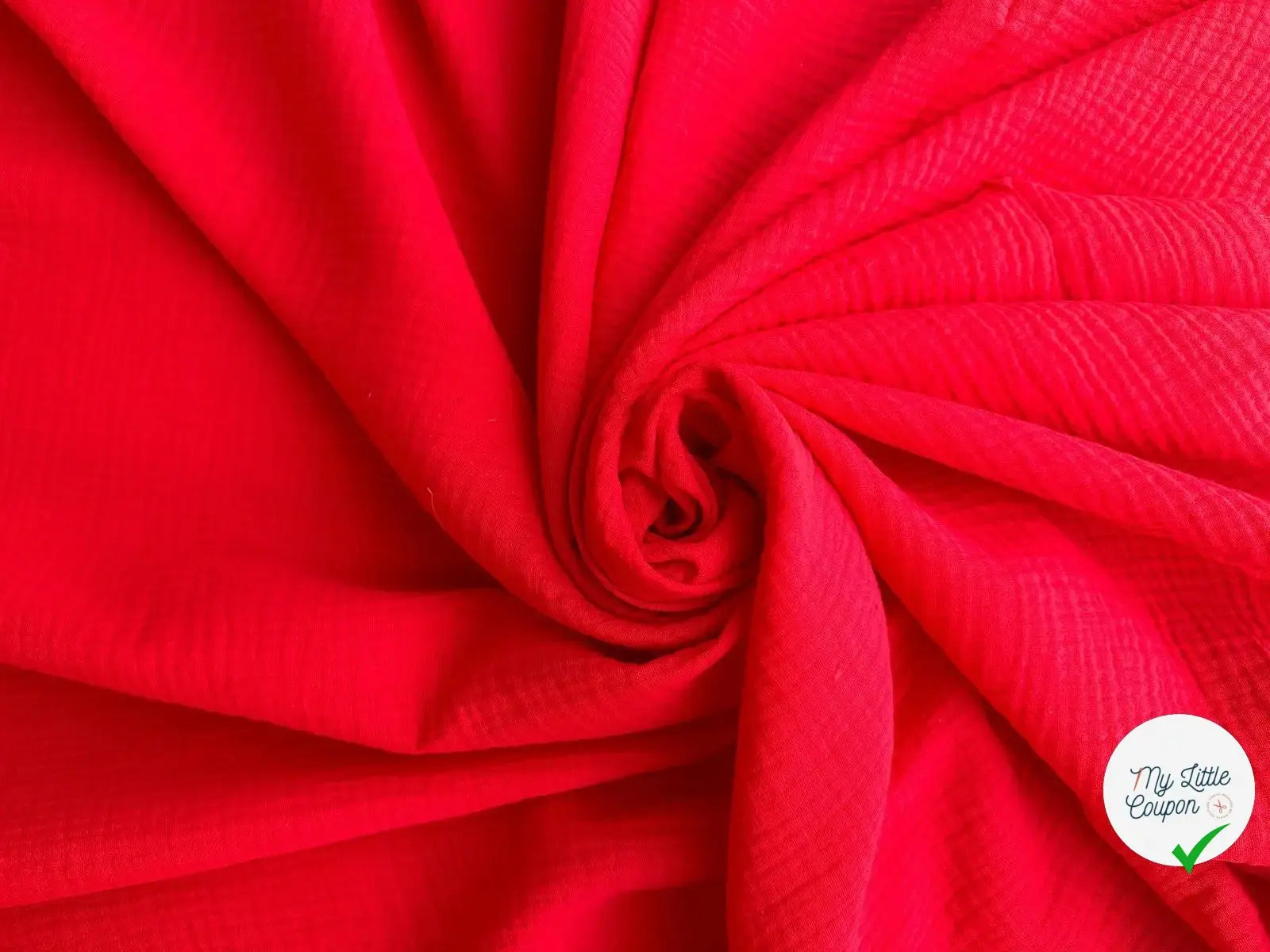 DOUBLE GAZE DE COTON ROUGE UNIE MLC INTERN