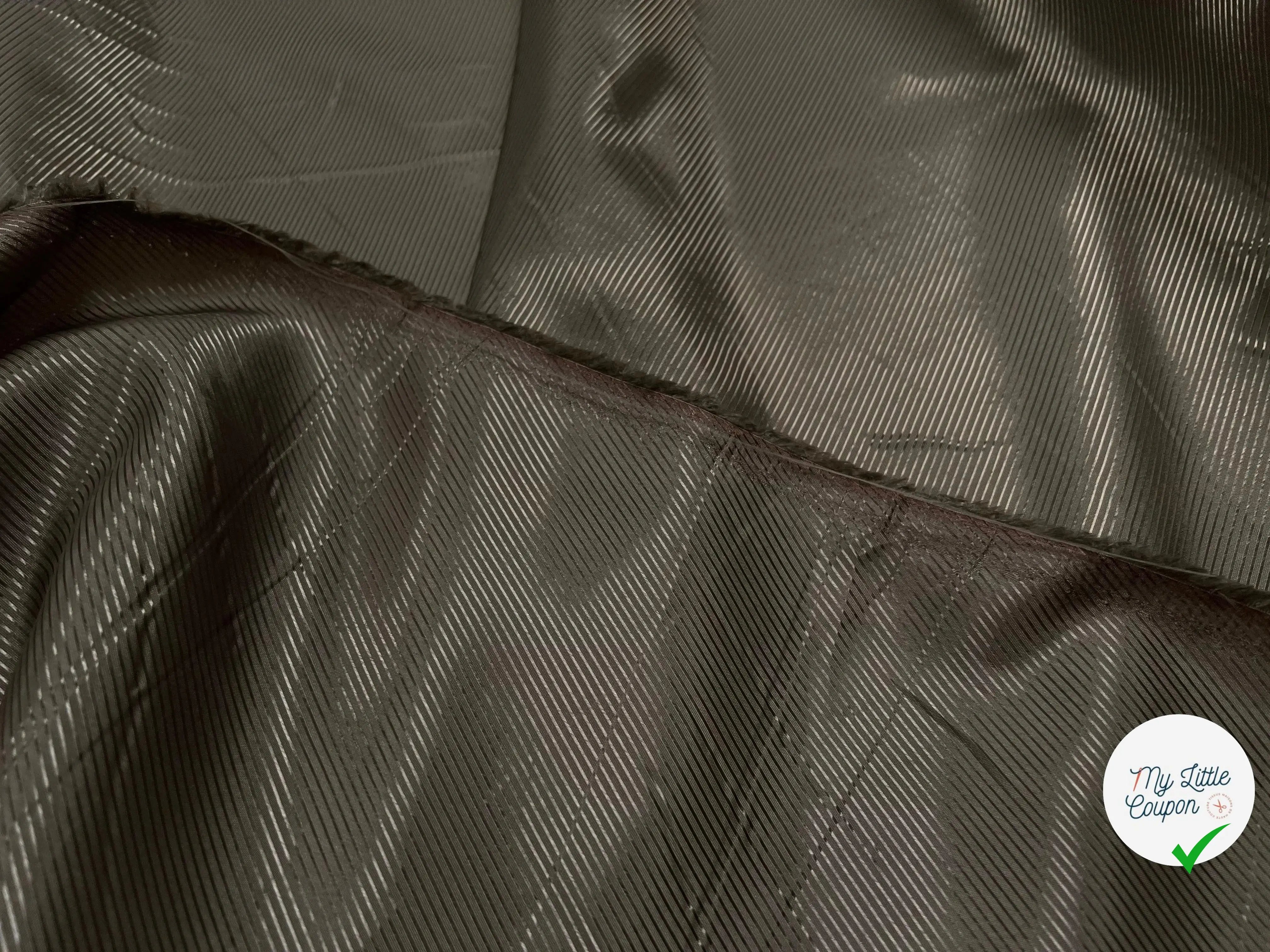 DOUBLURE SATIN FAÇON DRILL KAKI - My Little Coupon - tissu - coudre