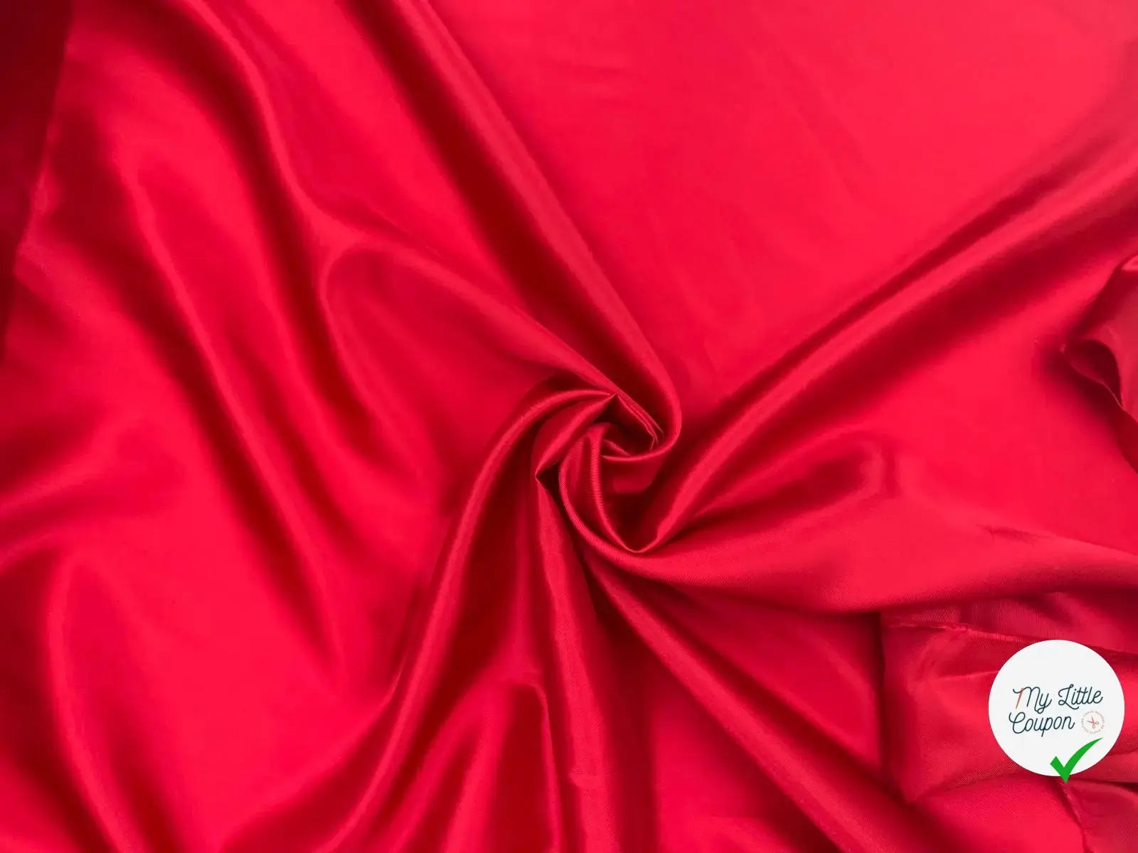 DOUBLURE SATIN VISCOSE ROUGE POURPRE - My Little Coupon