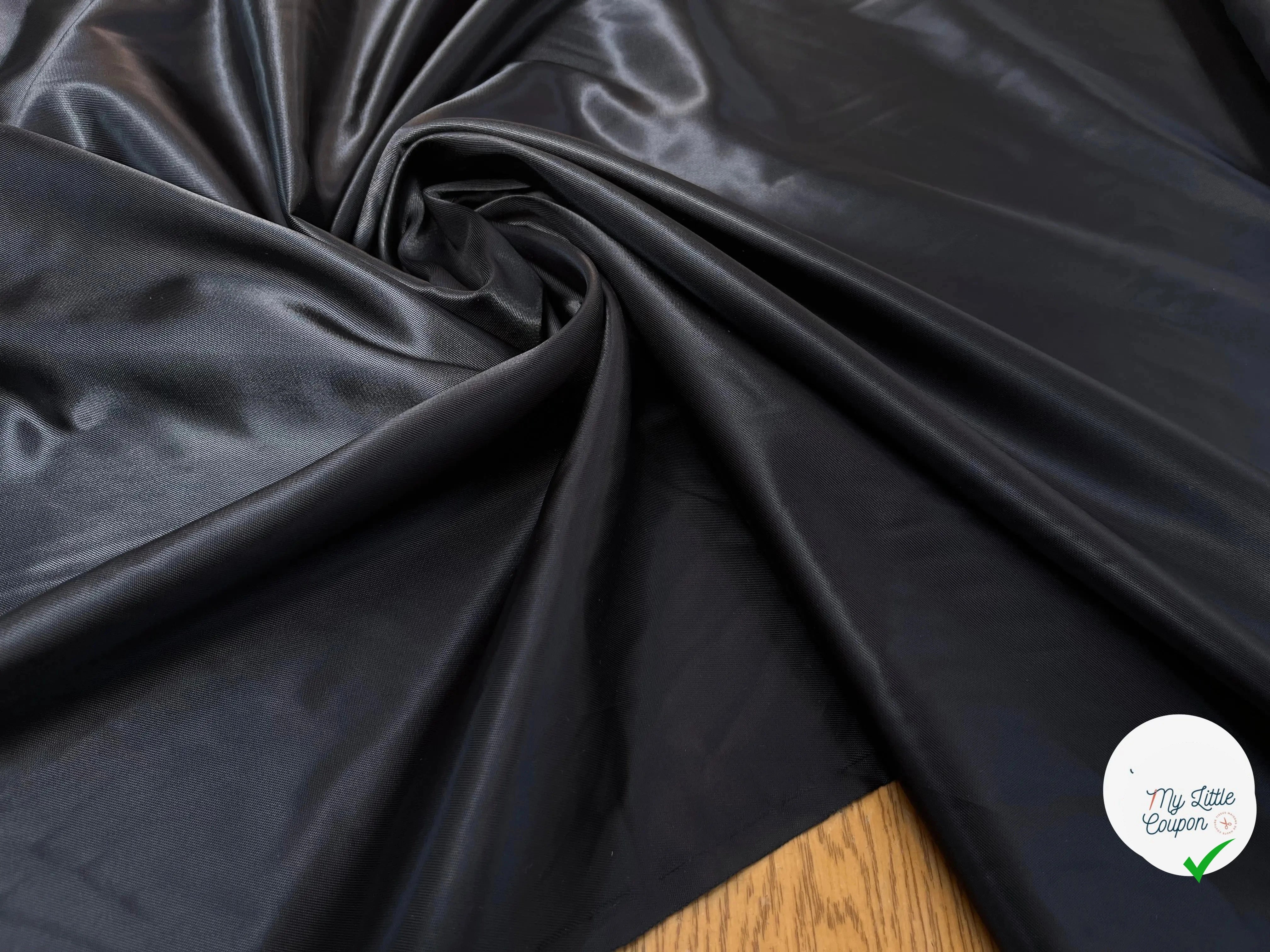 DOUBLURE SERGÉE VISCOSE NAVY NOIRE - My Little Coupon