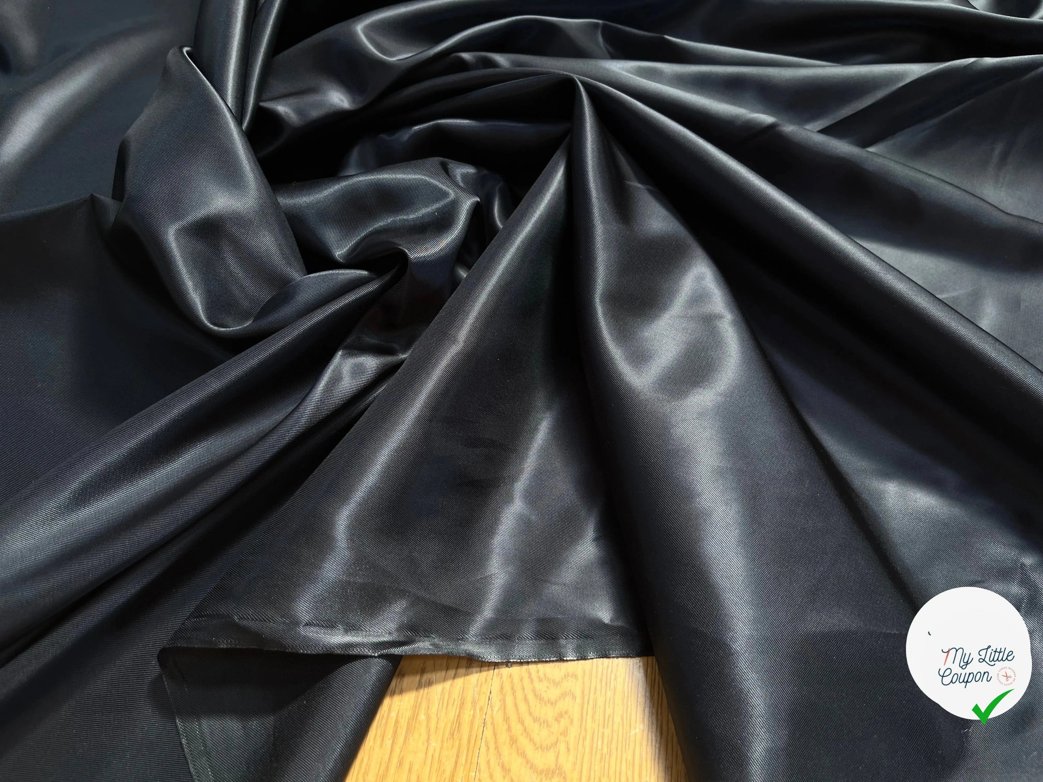 DOUBLURE SERGÉE VISCOSE NAVY NOIRE - My Little Coupon
