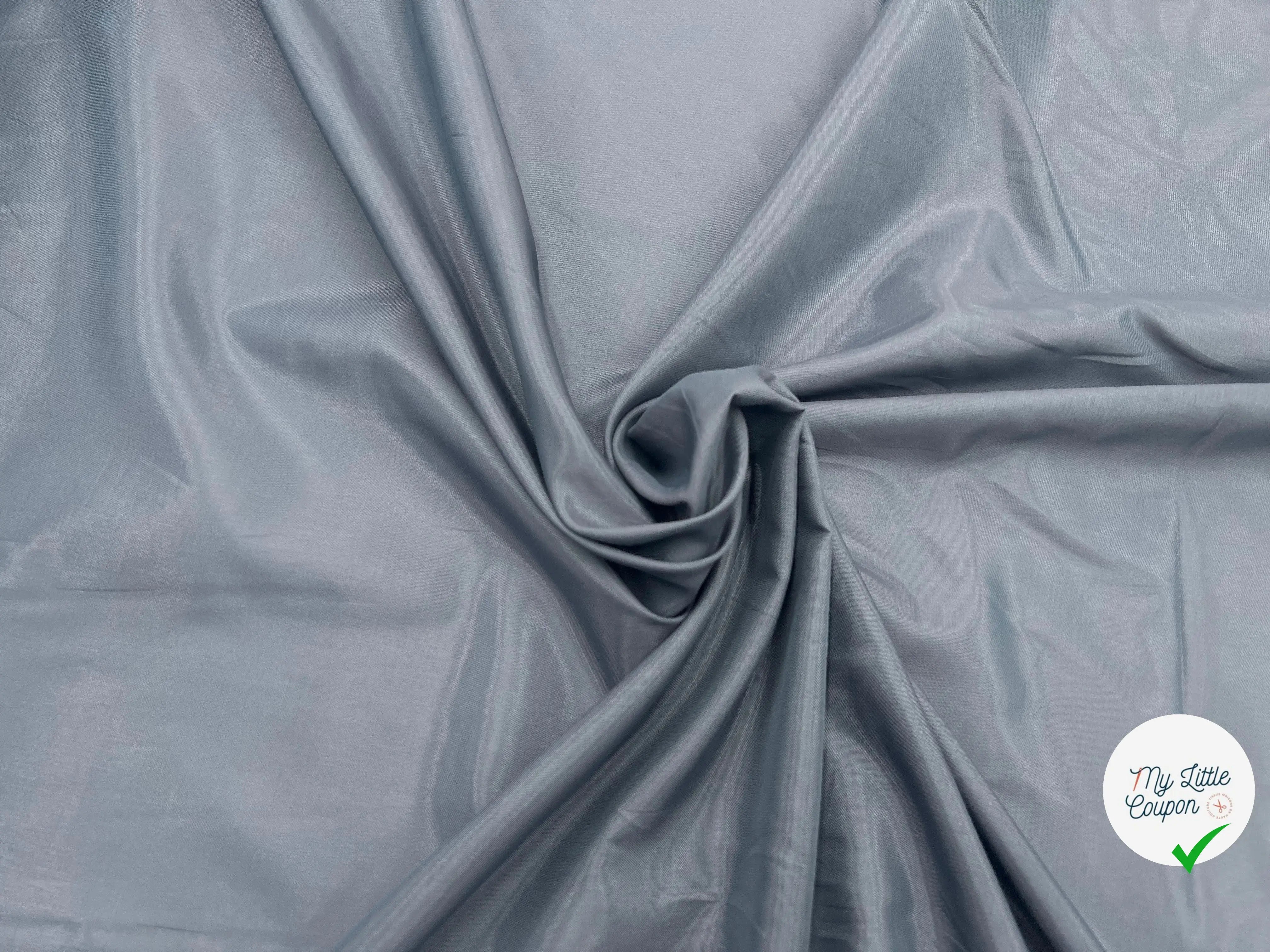 DOUBLURE TAFFETAS STRETCH GRIS BLEUTÉ - My Little Coupon - tissu - coudre