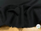 DOUBLURE VISCOSE SERGÉE UNI NOIR FINE RAYURE LISSE - My Little Coupon