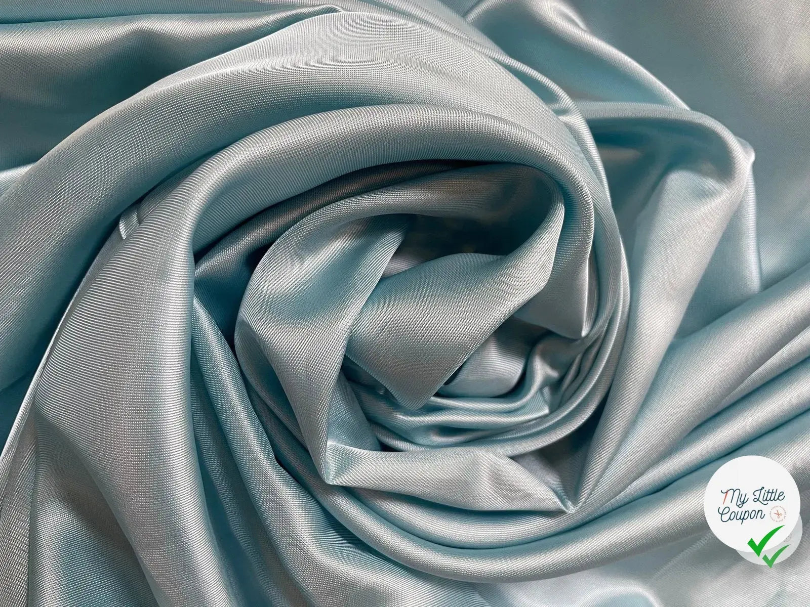 DOUBLURE VISCOSE TURQUOISE 100% VISCOSE - coupon de 3 mètres - My Little Coupon - tissu - coudre