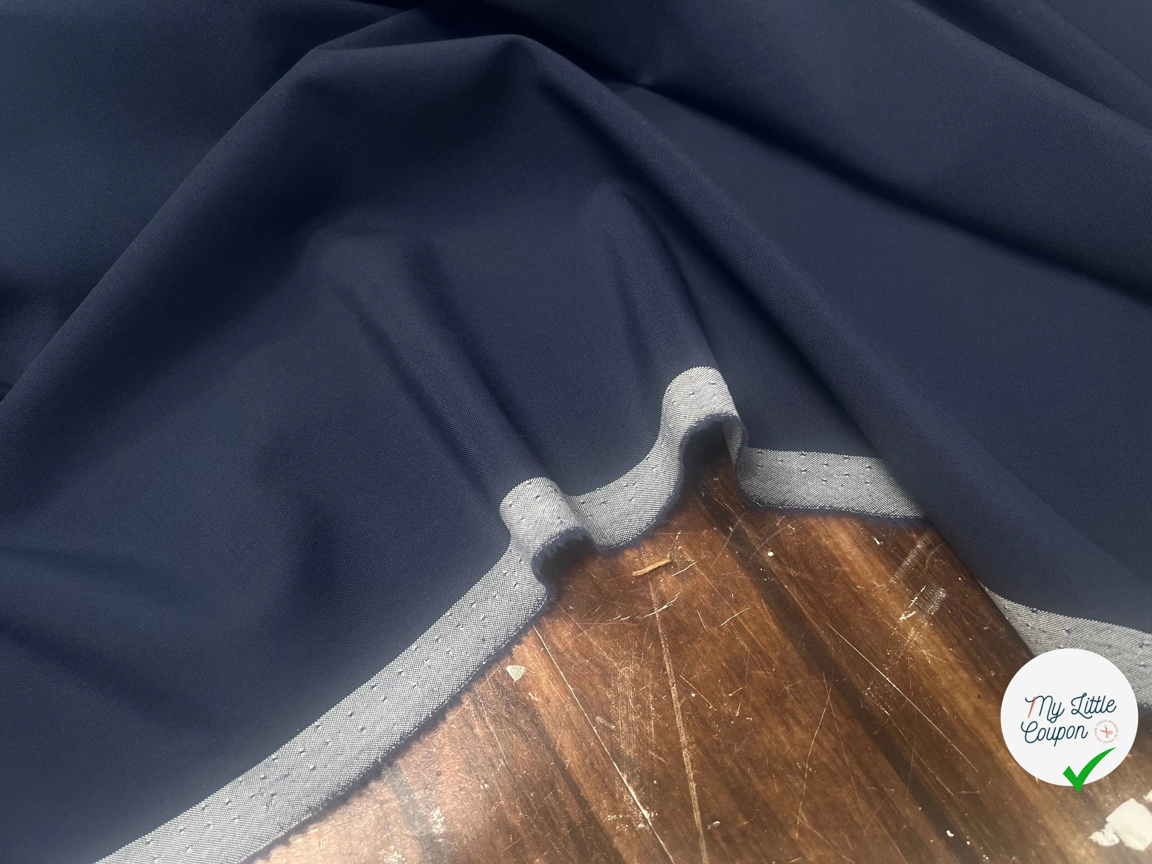 (Chute) DRAPERIE 100% LAINE UNI BLEU - My Little Coupon